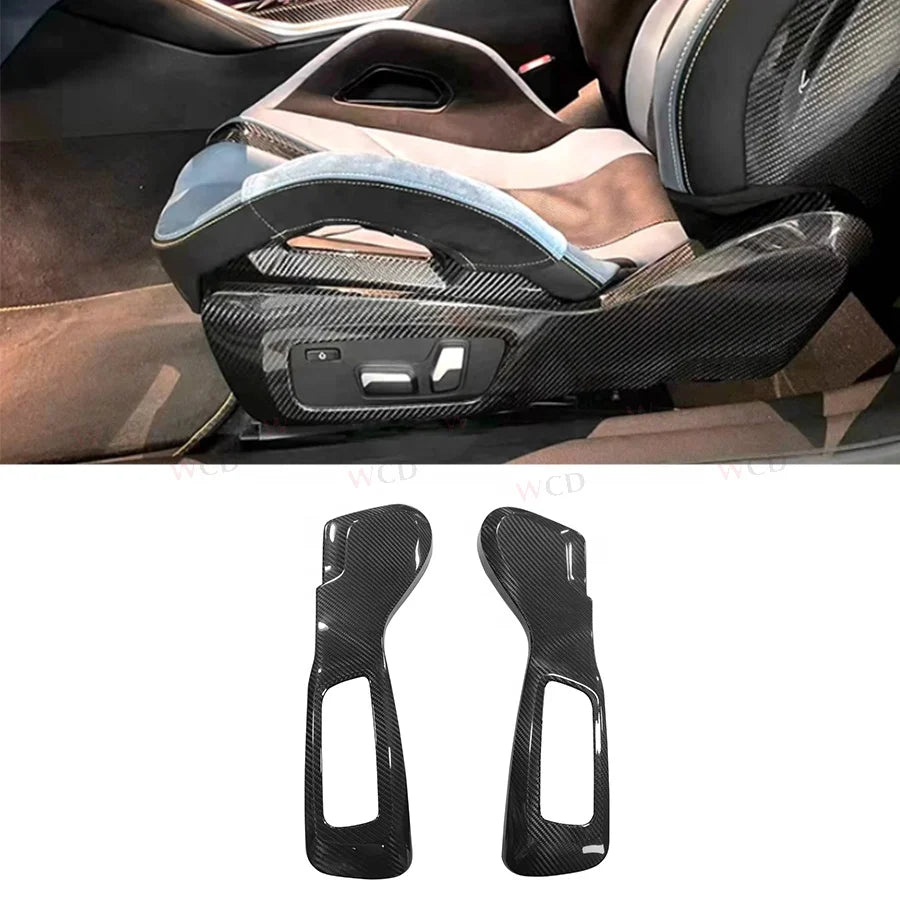 Dry Carbon Bucket Seat Side Trim 2pc Set BMW G80 M3 G82 M4
