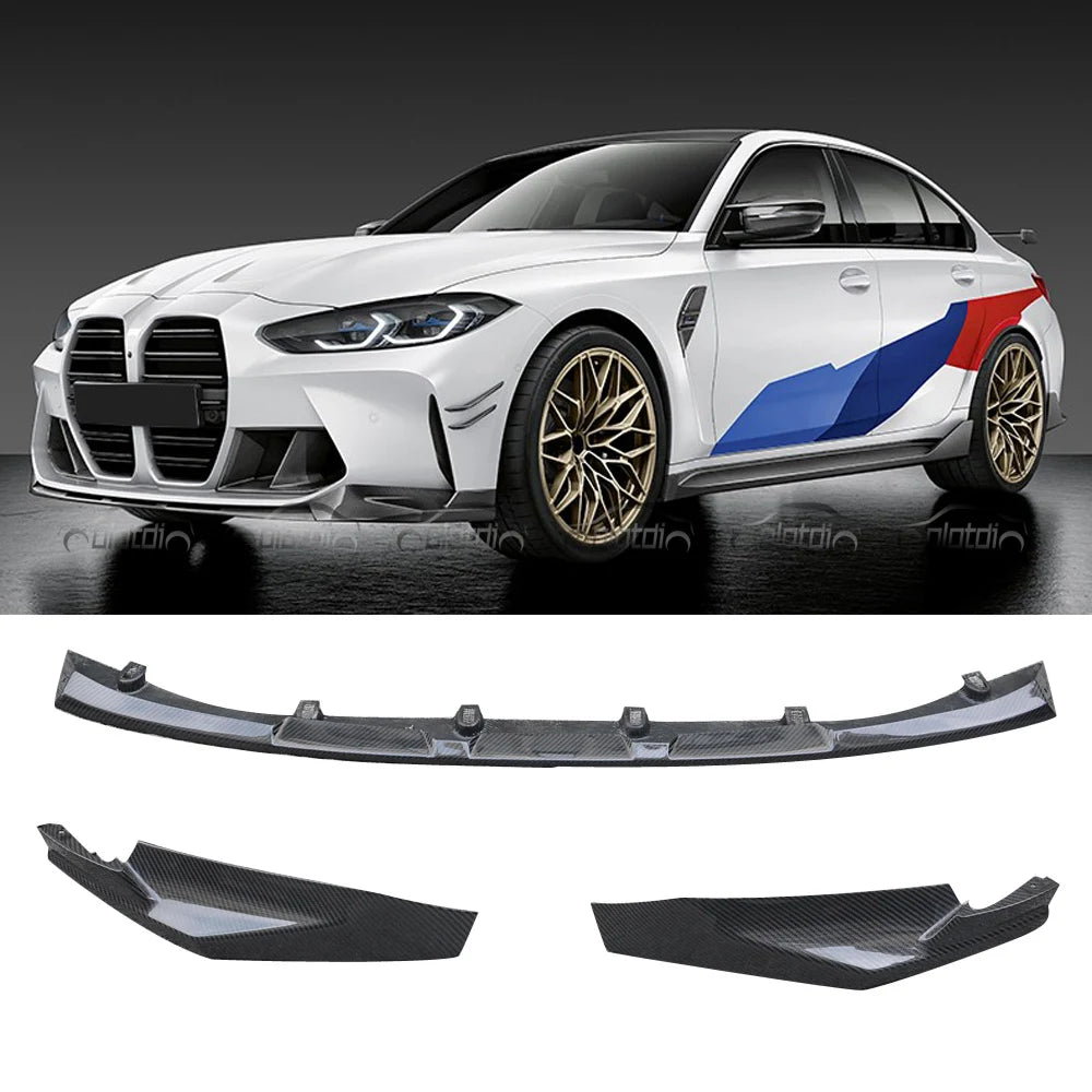 Front lip spoiler carbon fiber installed on BMW G82 M4
