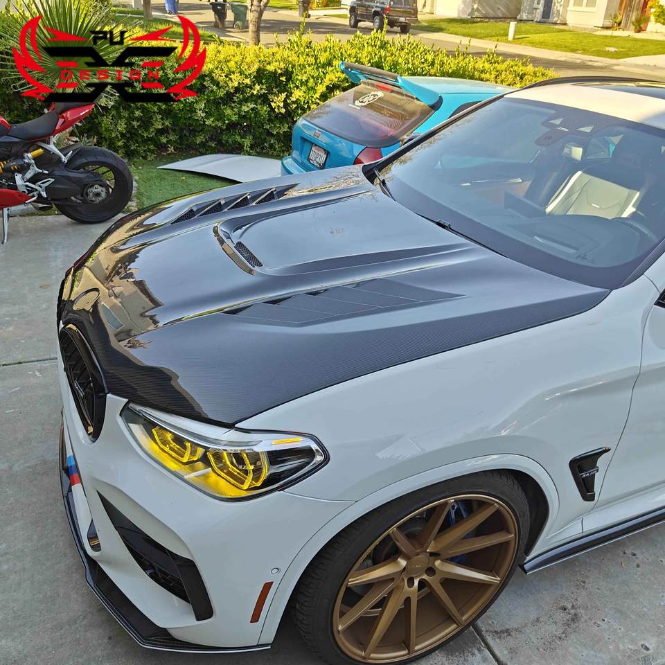 X3M F97 carbon hood installed
