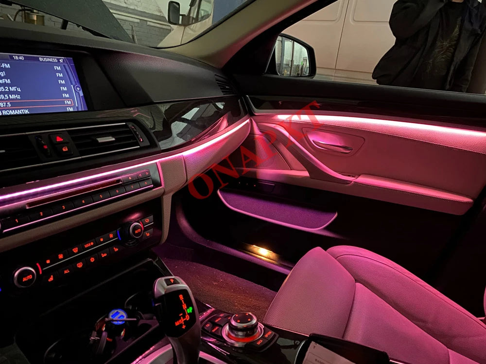 Interior door panel LED atmosphere lights BMW