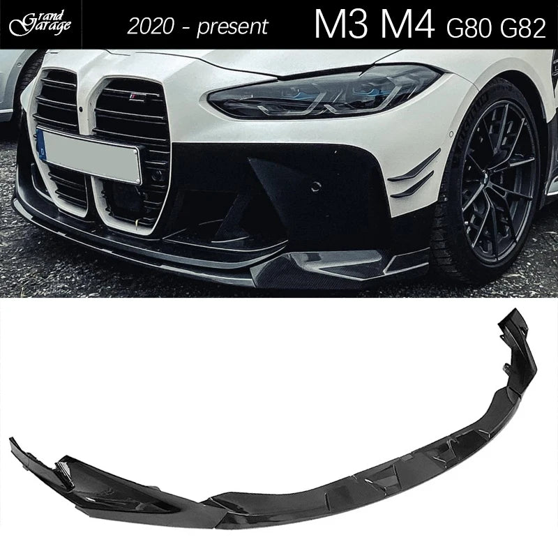 M Performance style front bumper lip carbon G80 M3