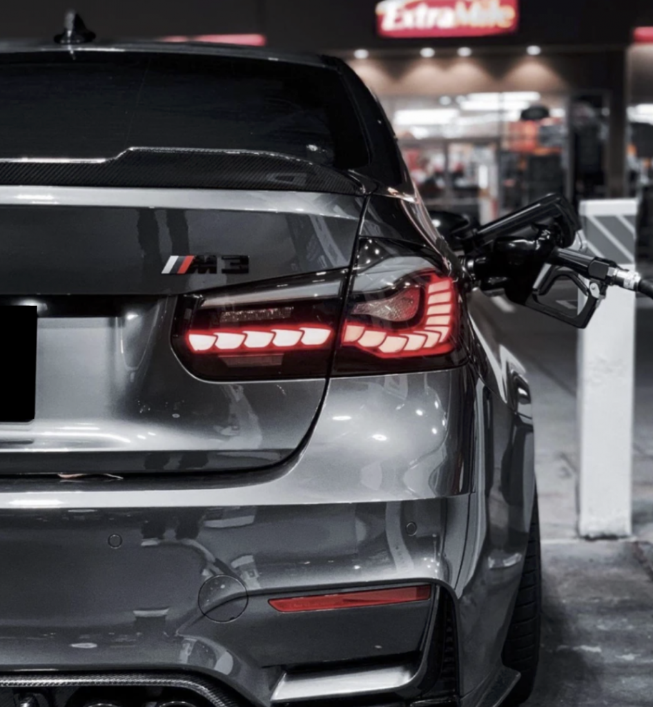 Smoked sequential taillight detail F80 M3